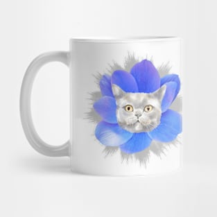 Grey Iris Kitty Mug